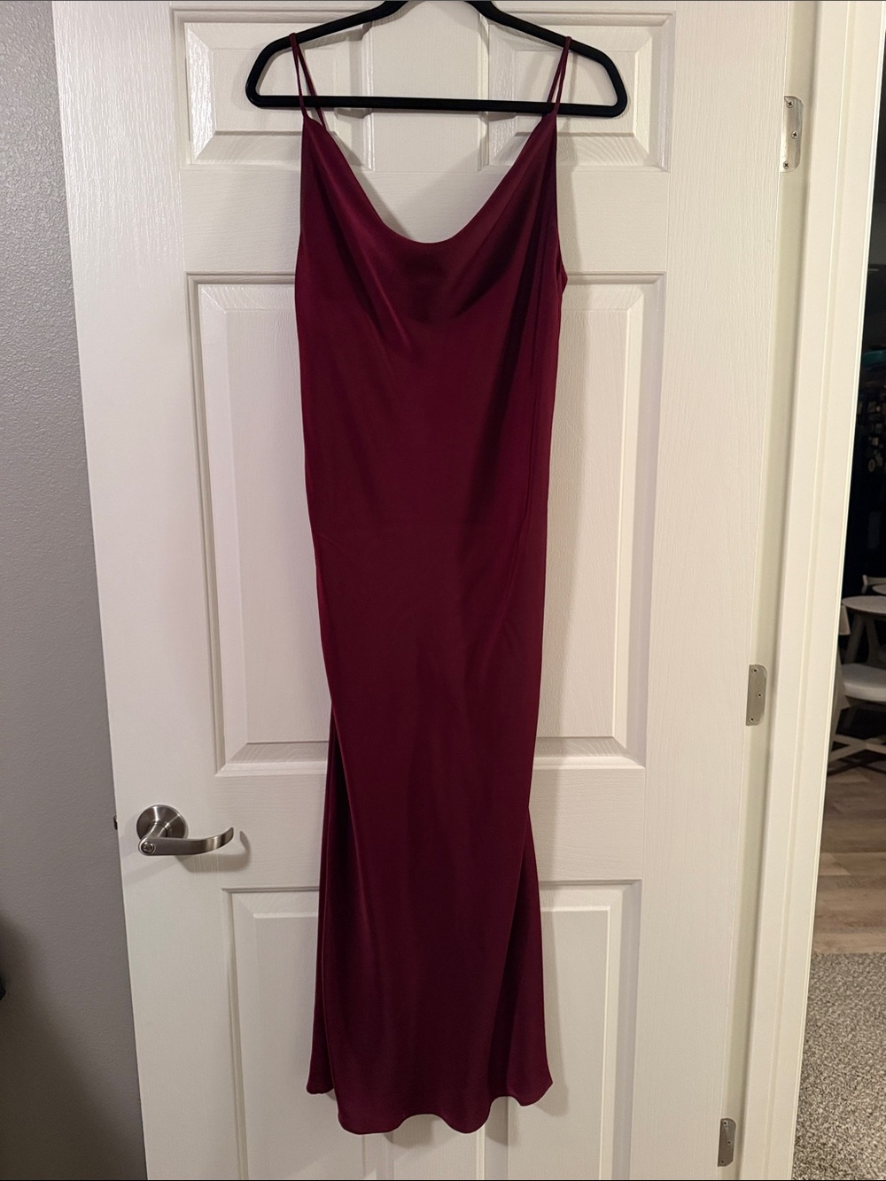 The Reset Burgundy Cowl Slip Maxi Dress